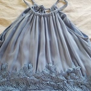 Adorable blue halter top